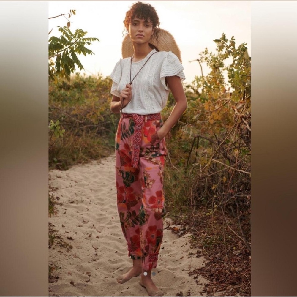 FARM Rio Floral Paperbag Pants